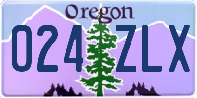OR license plate 024ZLX