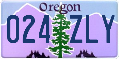 OR license plate 024ZLY