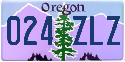 OR license plate 024ZLZ