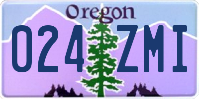 OR license plate 024ZMI