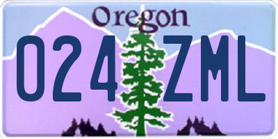 OR license plate 024ZML