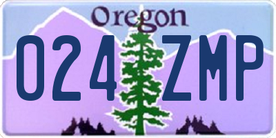 OR license plate 024ZMP
