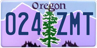 OR license plate 024ZMT