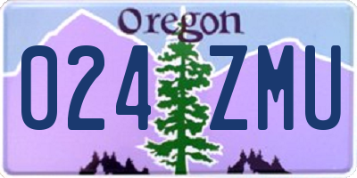 OR license plate 024ZMU
