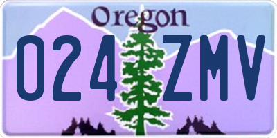 OR license plate 024ZMV