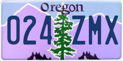 OR license plate 024ZMX