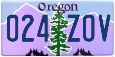 OR license plate 024ZOV