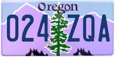 OR license plate 024ZQA