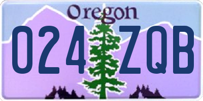 OR license plate 024ZQB