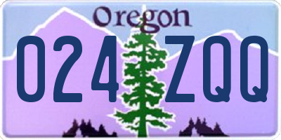 OR license plate 024ZQQ