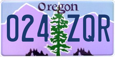 OR license plate 024ZQR