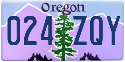 OR license plate 024ZQY
