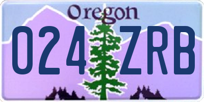 OR license plate 024ZRB