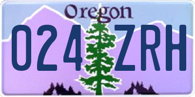OR license plate 024ZRH