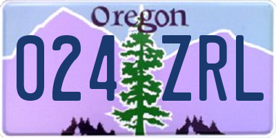 OR license plate 024ZRL