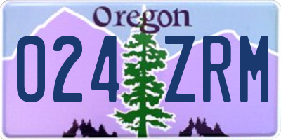 OR license plate 024ZRM
