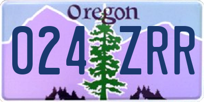 OR license plate 024ZRR
