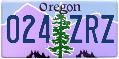 OR license plate 024ZRZ