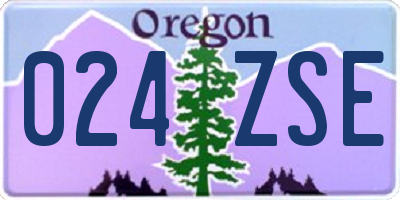 OR license plate 024ZSE