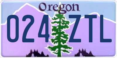 OR license plate 024ZTL