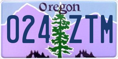 OR license plate 024ZTM