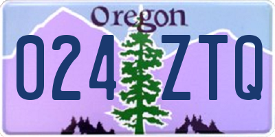 OR license plate 024ZTQ