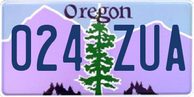 OR license plate 024ZUA