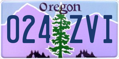 OR license plate 024ZVI