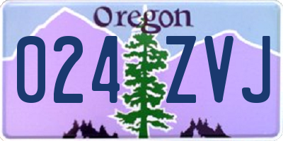 OR license plate 024ZVJ