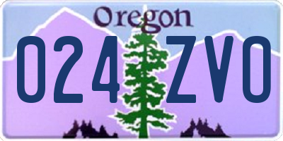 OR license plate 024ZVO