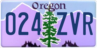 OR license plate 024ZVR