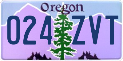OR license plate 024ZVT