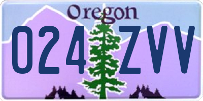 OR license plate 024ZVV