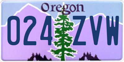 OR license plate 024ZVW