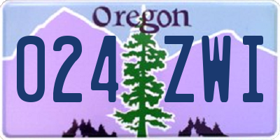 OR license plate 024ZWI