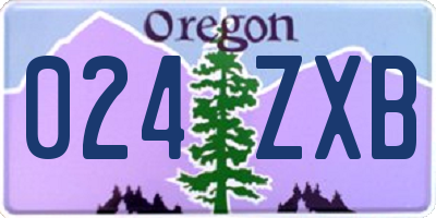 OR license plate 024ZXB