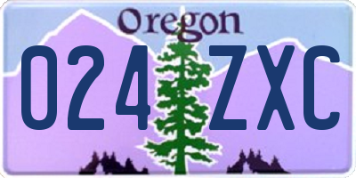 OR license plate 024ZXC
