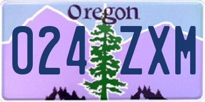 OR license plate 024ZXM
