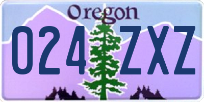 OR license plate 024ZXZ
