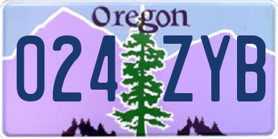 OR license plate 024ZYB