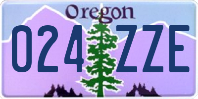 OR license plate 024ZZE