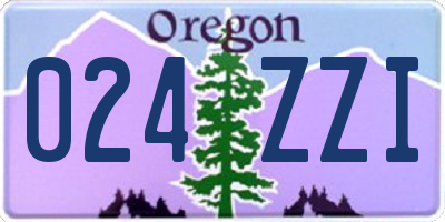 OR license plate 024ZZI