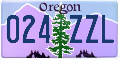 OR license plate 024ZZL