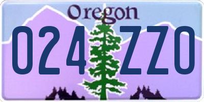 OR license plate 024ZZO