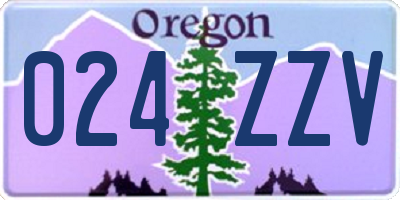 OR license plate 024ZZV