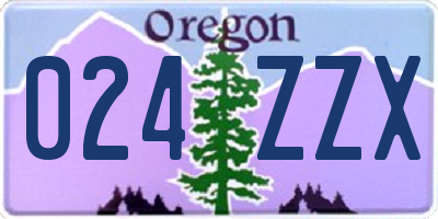 OR license plate 024ZZX
