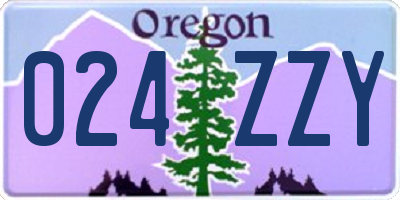 OR license plate 024ZZY