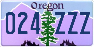 OR license plate 024ZZZ