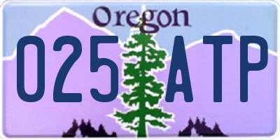 OR license plate 025ATP
