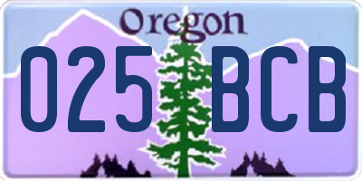 OR license plate 025BCB